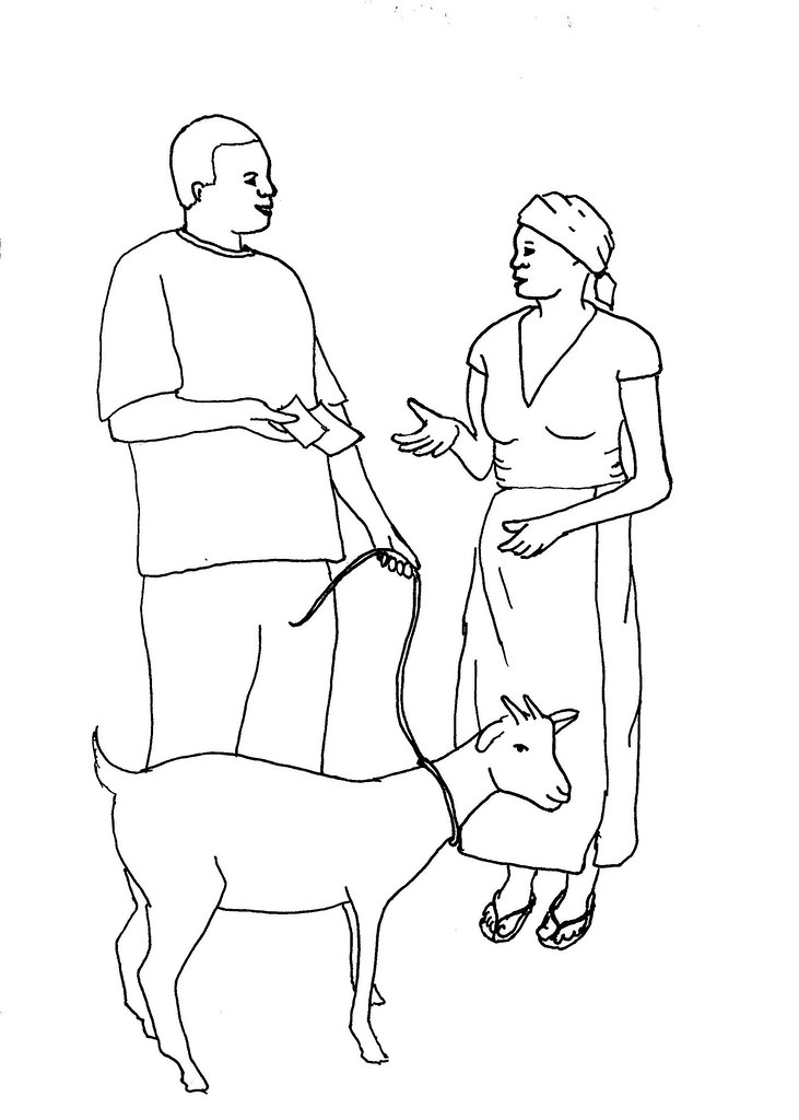 731x1024 Line Drawing Of A Goat Sale Used As Illustration Card - Goat Line Drawing