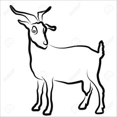 236x236 Goat Drawing Vintage Clipart Free - Goat Line Drawing