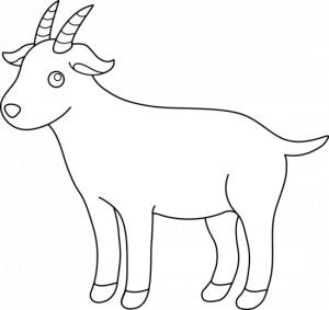 300x283 billy goat goat face clipart - Goat Line Drawing