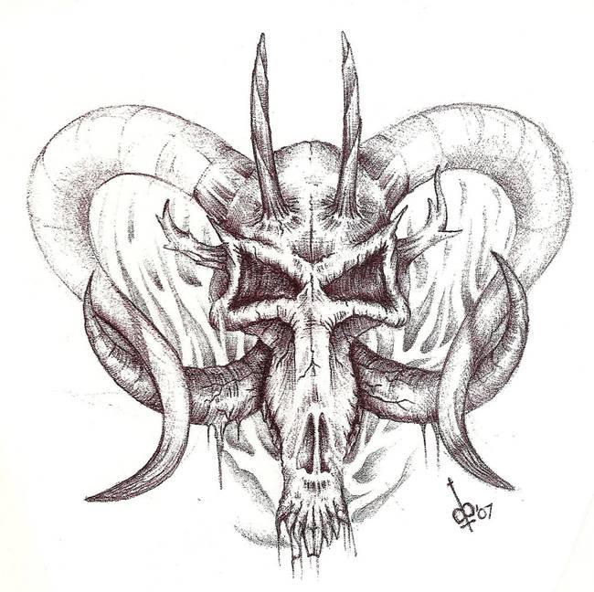 650x648 Goat Skull - Goat Skull Drawing