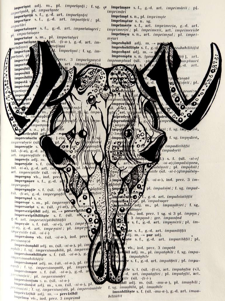 770x1027 Goat Skull Drawing - Goat Skull Drawing