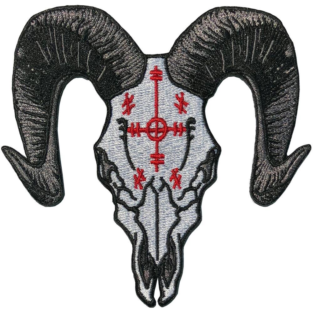 1000x1000 voodoo goat skull patch kreepsville - Goat Skull Drawing