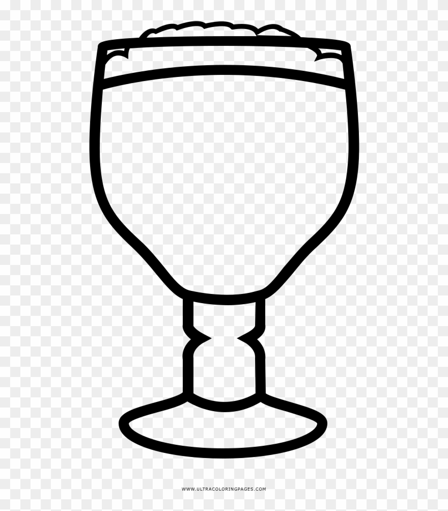 880x1003 Goblet Beer Glass Coloring Page - Goblet Drawing