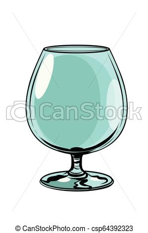 299x470 Empty Glass Goblet Comic Cartoon Pop Art Retro Vector - Goblet Drawing