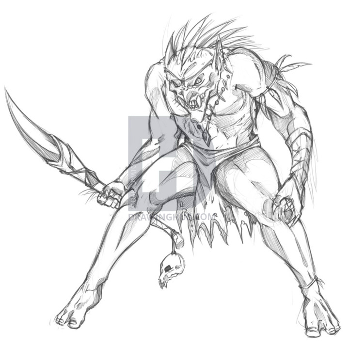 720x720 How To Draw A Goblin, Step - Goblin Drawing