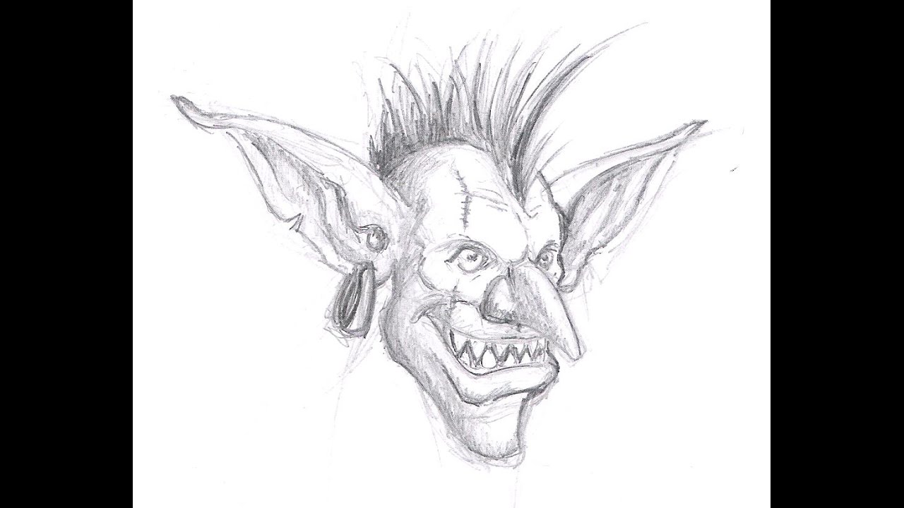 1280x720 How To Draw A Goblin - Goblin Drawing