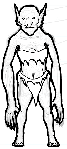 214x477 How To Draw Female Goblins D R A G O N B O N E S - Goblin Drawing