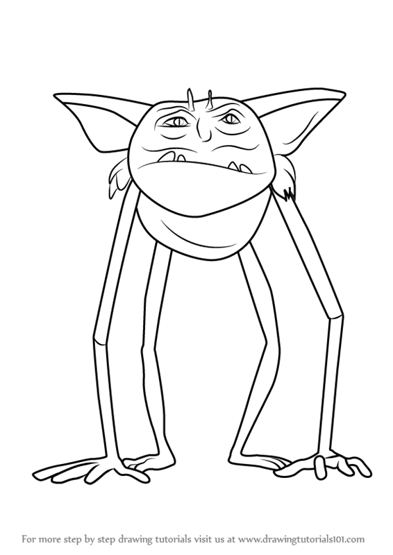 566x800 Learn How To Draw Goblin From Trollhunters - Goblin Drawing