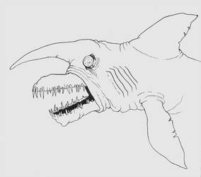 284x250 Goblin Shark - Goblin Shark Drawing