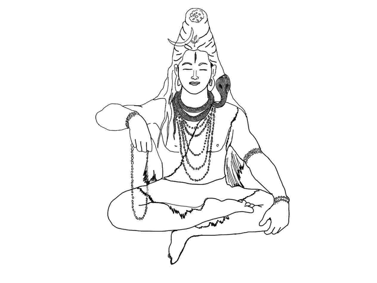 Easy Pencil Drawings Of Lord Shiva Pencil Sketches Of God Drawings - God Dr...