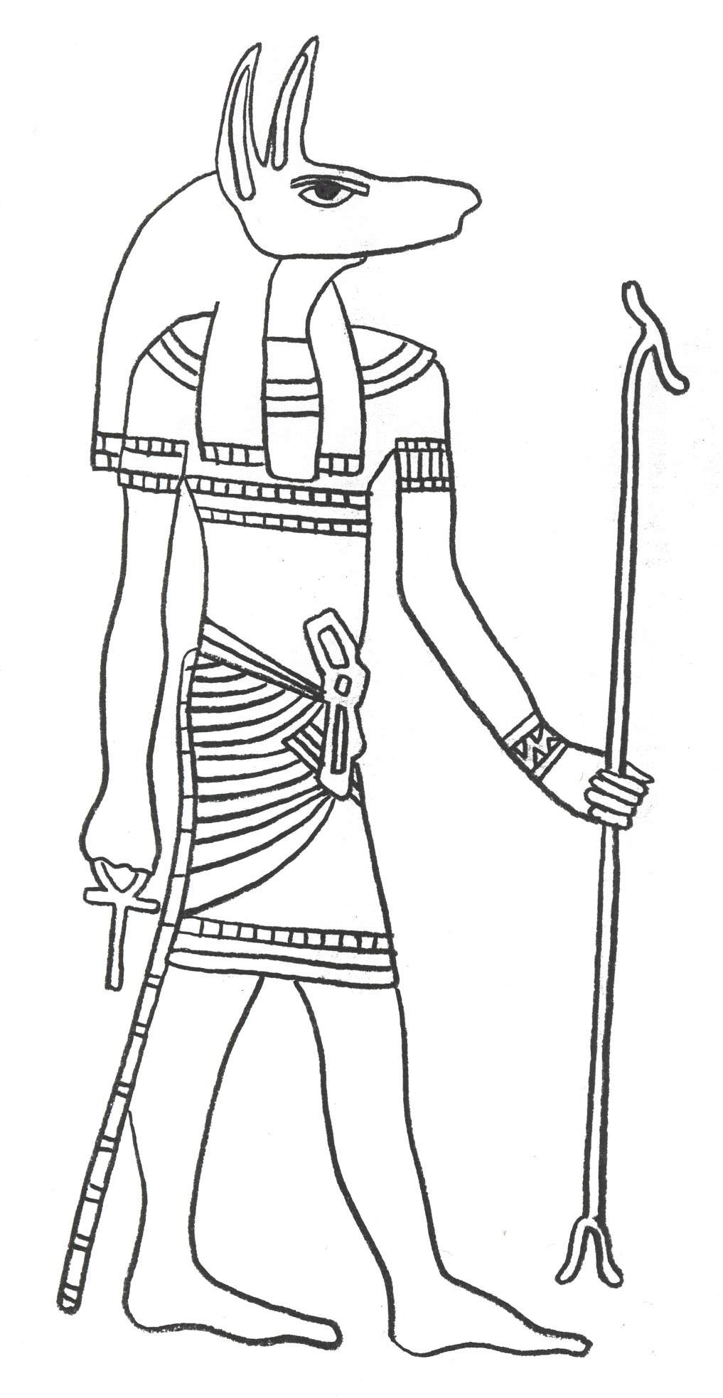 1017x1967 Easy To Draw Egyptian Gods Egyptian Tomb Drawing - God Drawing Easy