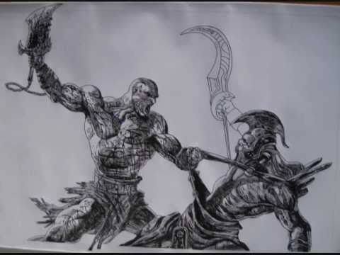 480x360 God Of War Drawing - God Of War Drawing