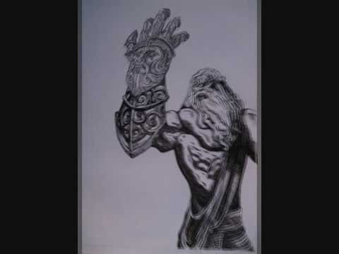 480x360 God Of War Zeus Drawing - God Of War Drawing
