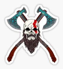 210x230 Kratos Drawing Stickers Redbubble - God Of War Drawing