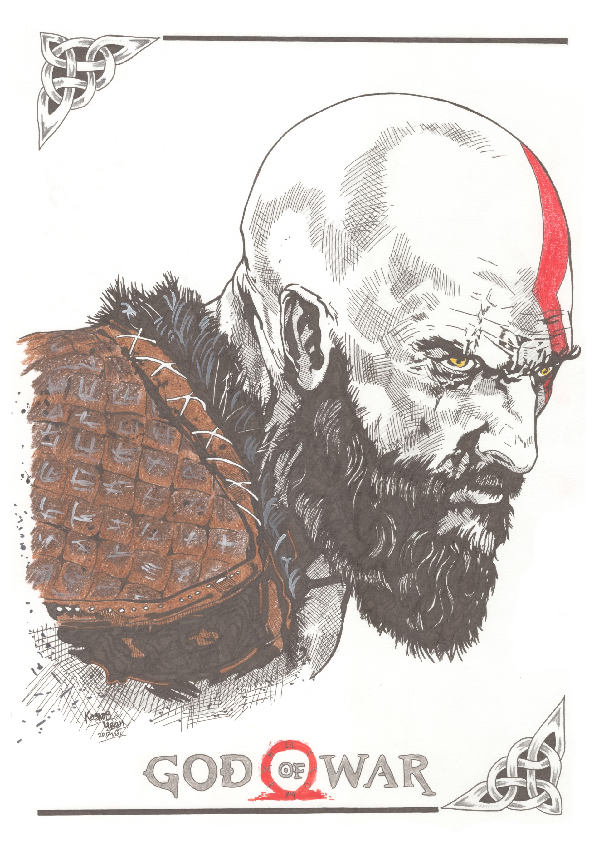 1920x2734 Ivan - God Of War Drawing