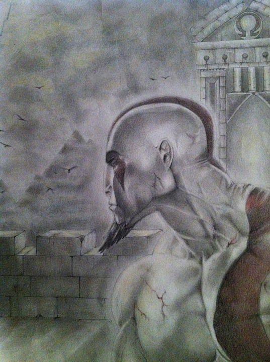 537x720 God Of War Drawing - God Of War Drawing