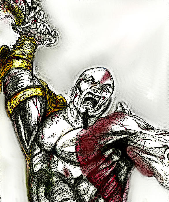 586x700 God Of War Drawing - God Of War Drawing