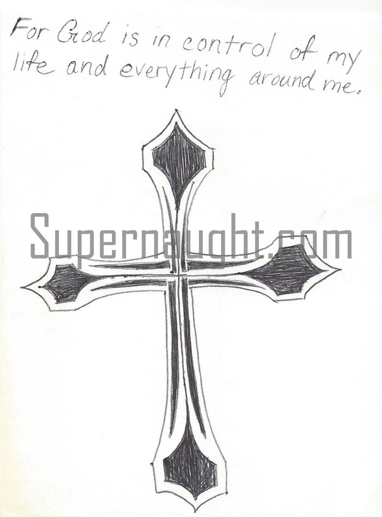 757x1024 David Maust Drawing Of A Cross Supernaught - God On Cross Drawing