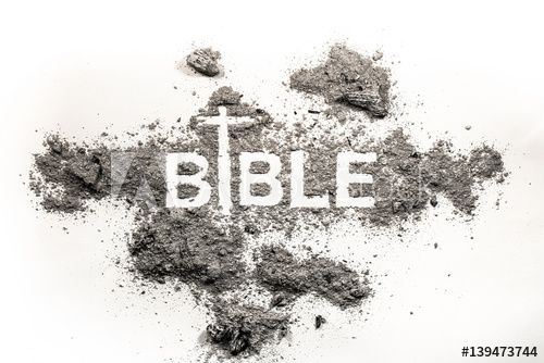 500x334 bible word written in ash, dust and cross drawing as religion - God On Cross Drawing