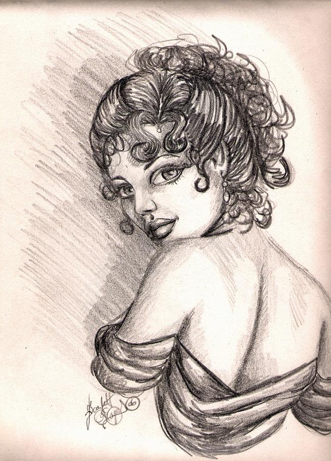 647x900 greek goddess drawing - Goddess Drawing