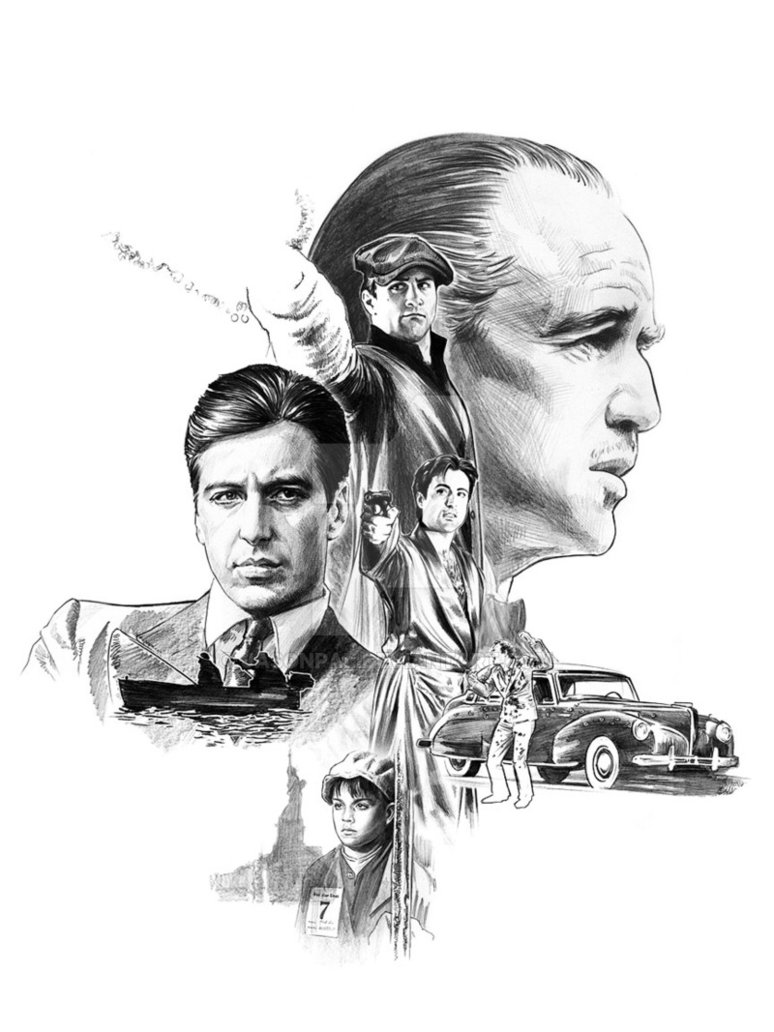 774x1032 Godfather - Godfather Drawing