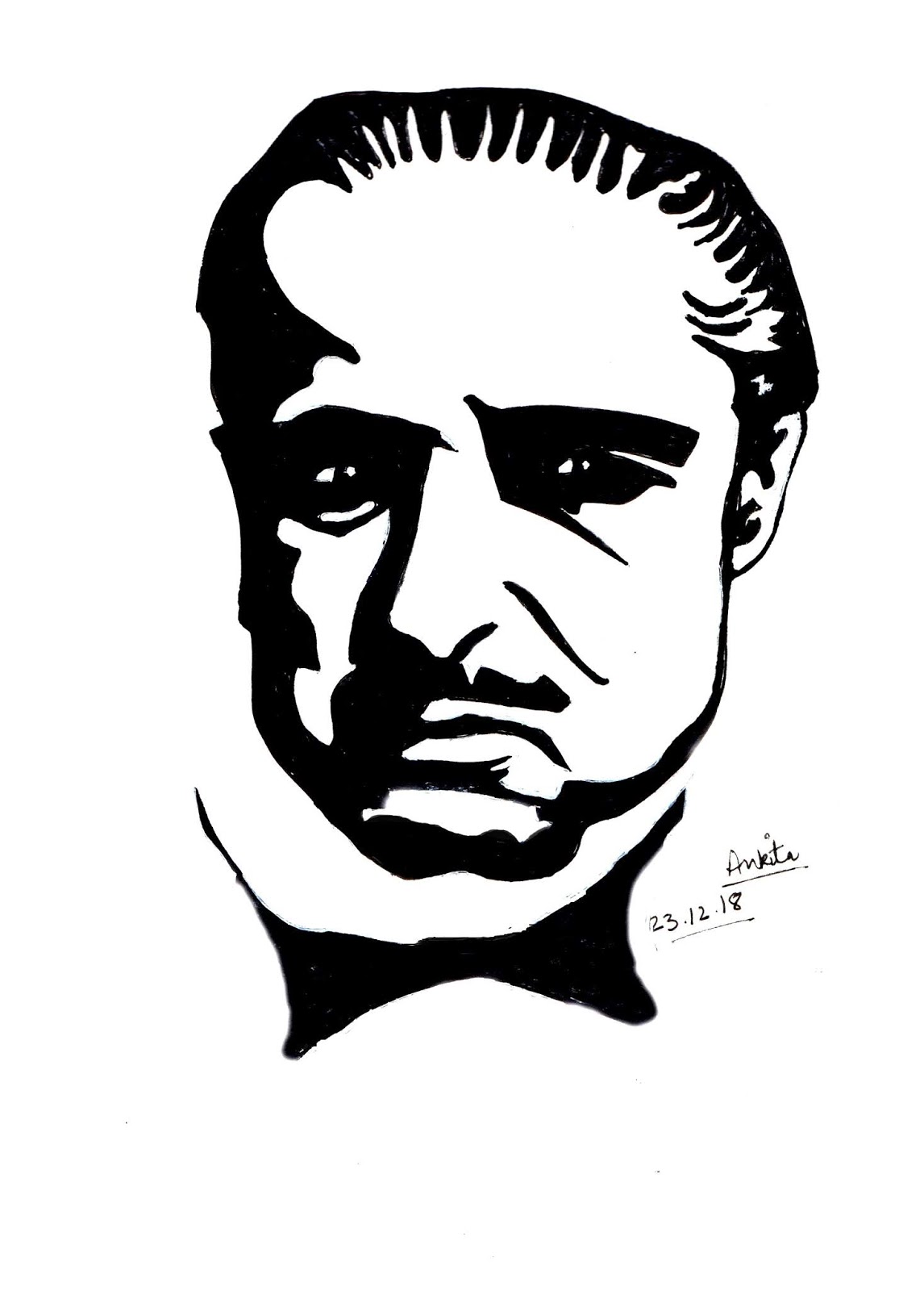 1146x1600 Humming Words The Godfather - Godfather Drawing