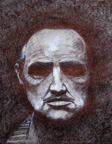 375x482 The Godfather Drawing - Godfather Drawing
