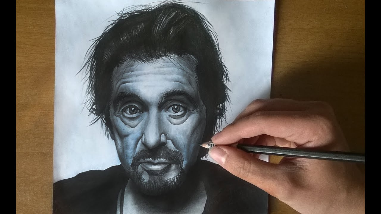 1280x720 al pacino - Godfather Drawing