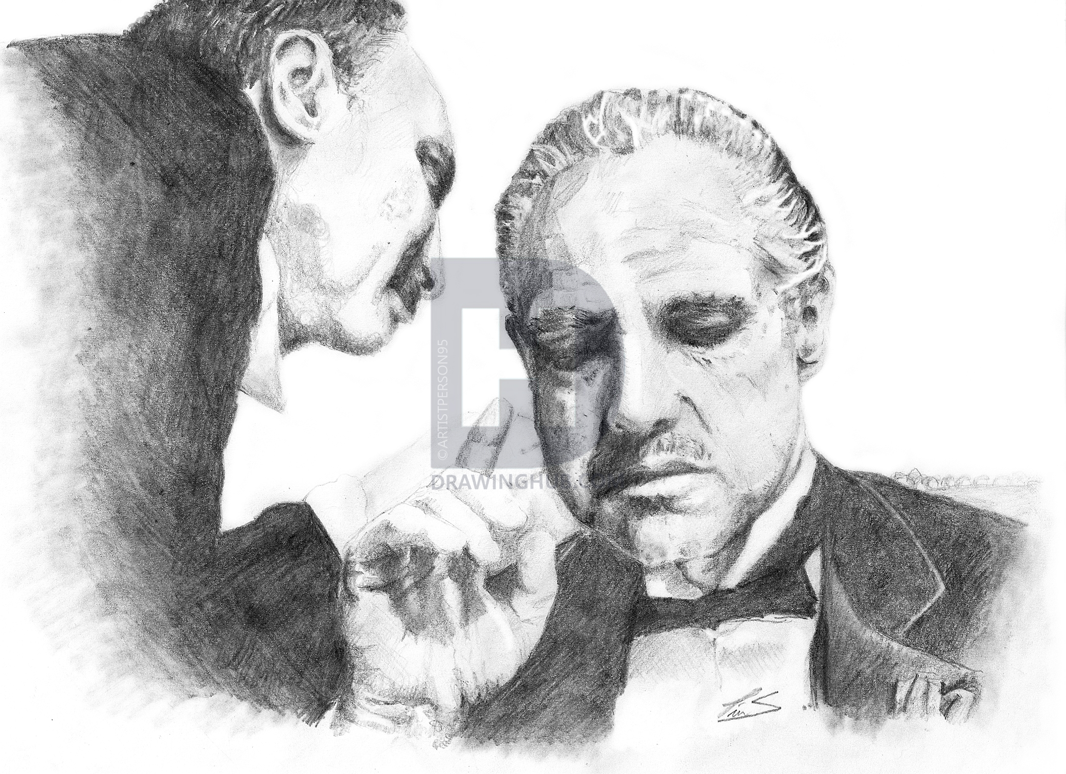 2092x1519 The Godfather Drawing - Godfather Drawing