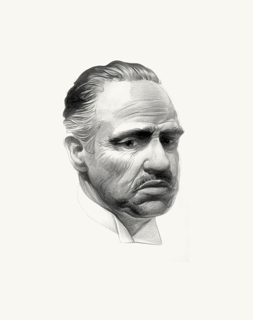 498x630 Vito From The Godfather Original Drawing - Godfather Drawing