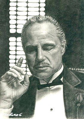 282x400 marlin brando - Godfather Drawing