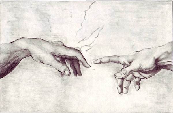 600x393 God's Hands Drawing - Gods Hands Drawing