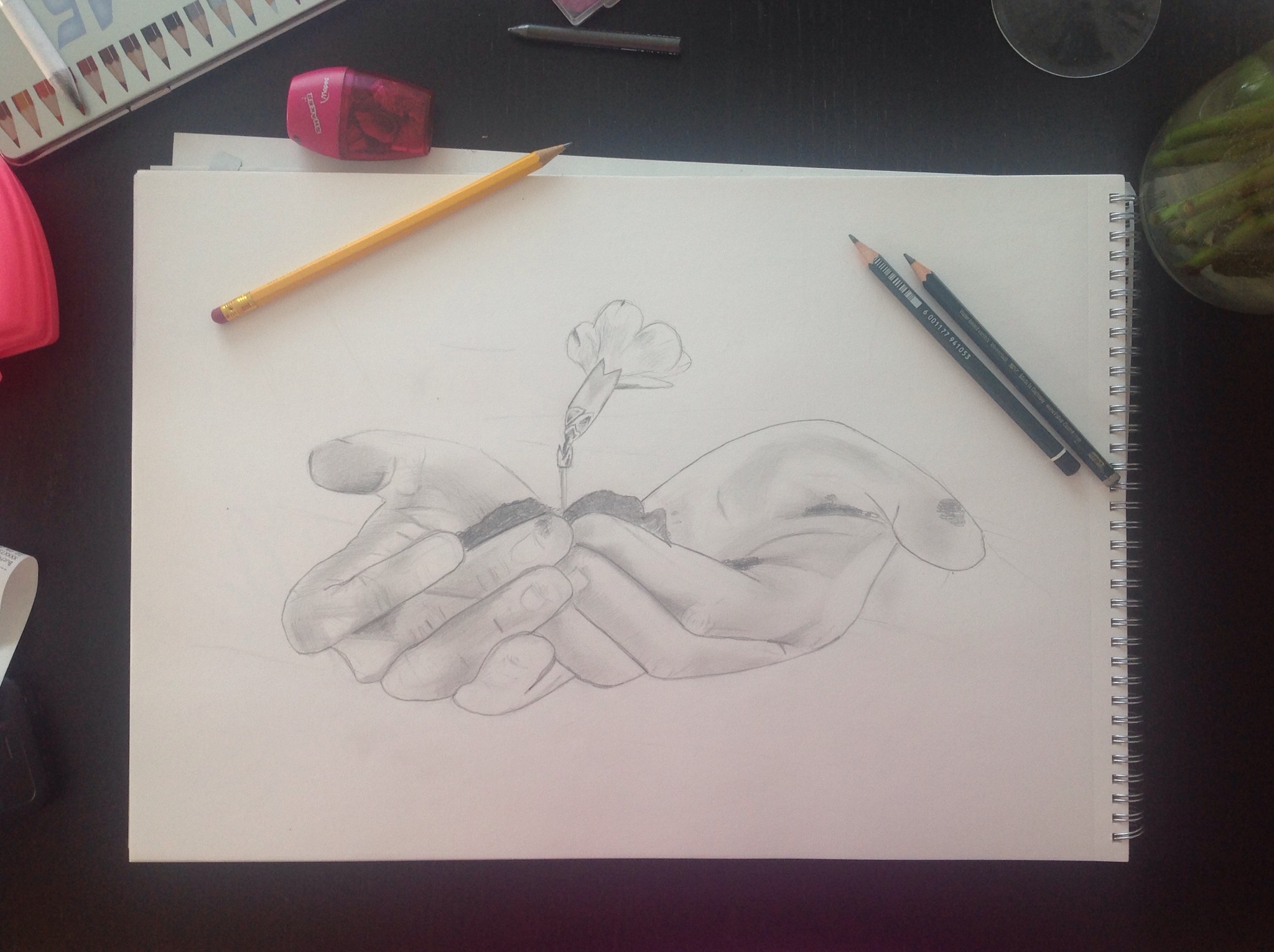 2048x1530 In God's Hands Faith And A Canvas - Gods Hands Drawing