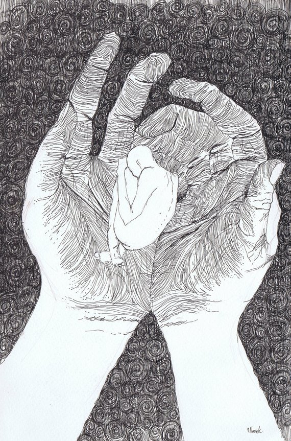 570x863 In God's Hands Graphics Etsy - Gods Hands Drawing