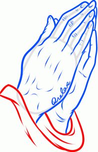196x302 How To Draw Praying Hands Tattoo Step Drawings Praying - Gods Hands Drawing