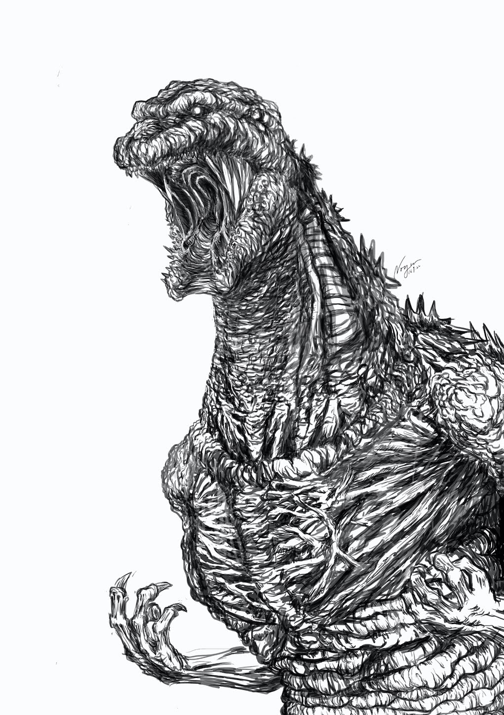 Godzilla Drawing at Explore collection of Godzilla