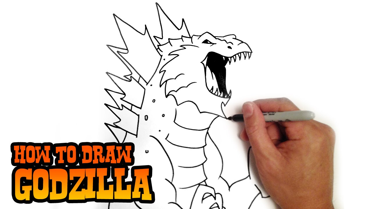 1280x720 How To Draw Godzilla - Godzilla Drawing Easy