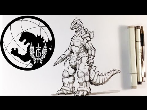 480x360 How To Draw Mecha Godzilla - Godzilla Drawing Easy