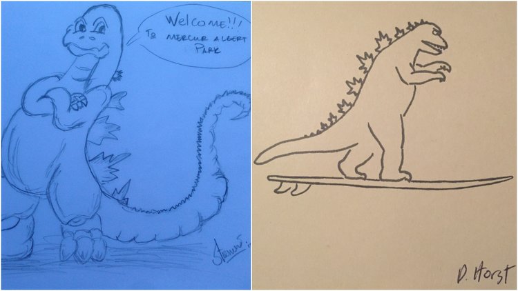 750x422 Man Asks For Drawing Of Godzilla In Every Hotel He Stays - Godzilla Drawing Easy