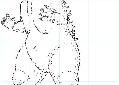 399x285 Wonderful Idea For Drawing - Godzilla Drawing Easy