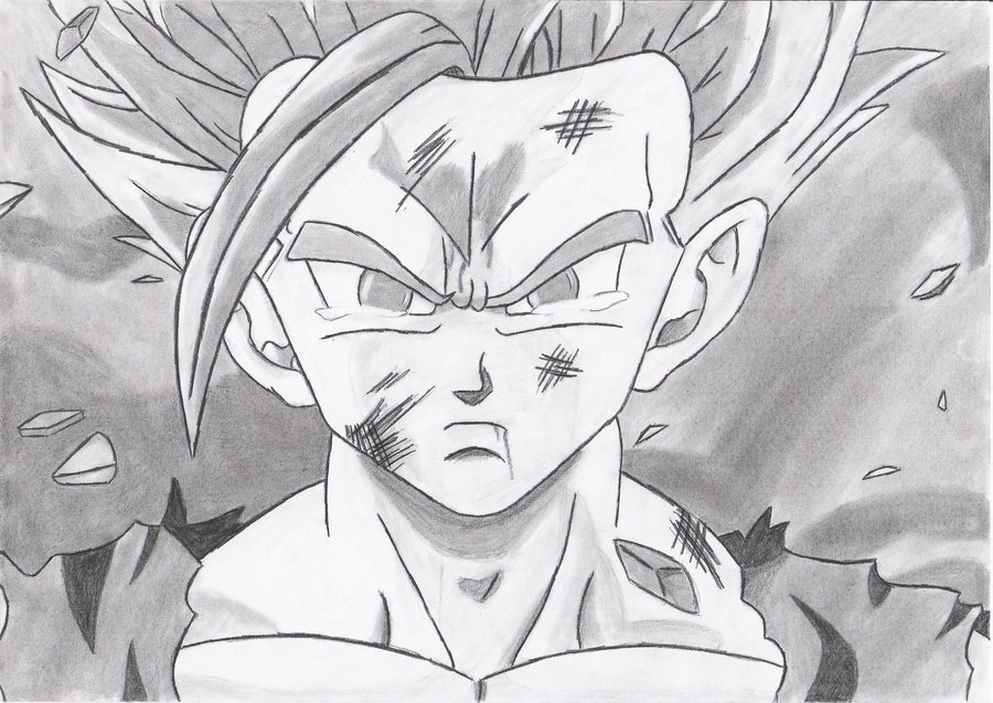 900x637 Gohan Beautiful Image Drawing Drawing Skill - Gohan Drawing