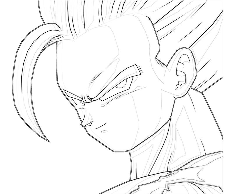 800x667 Gohan Lineart Free Download - Gohan Drawing