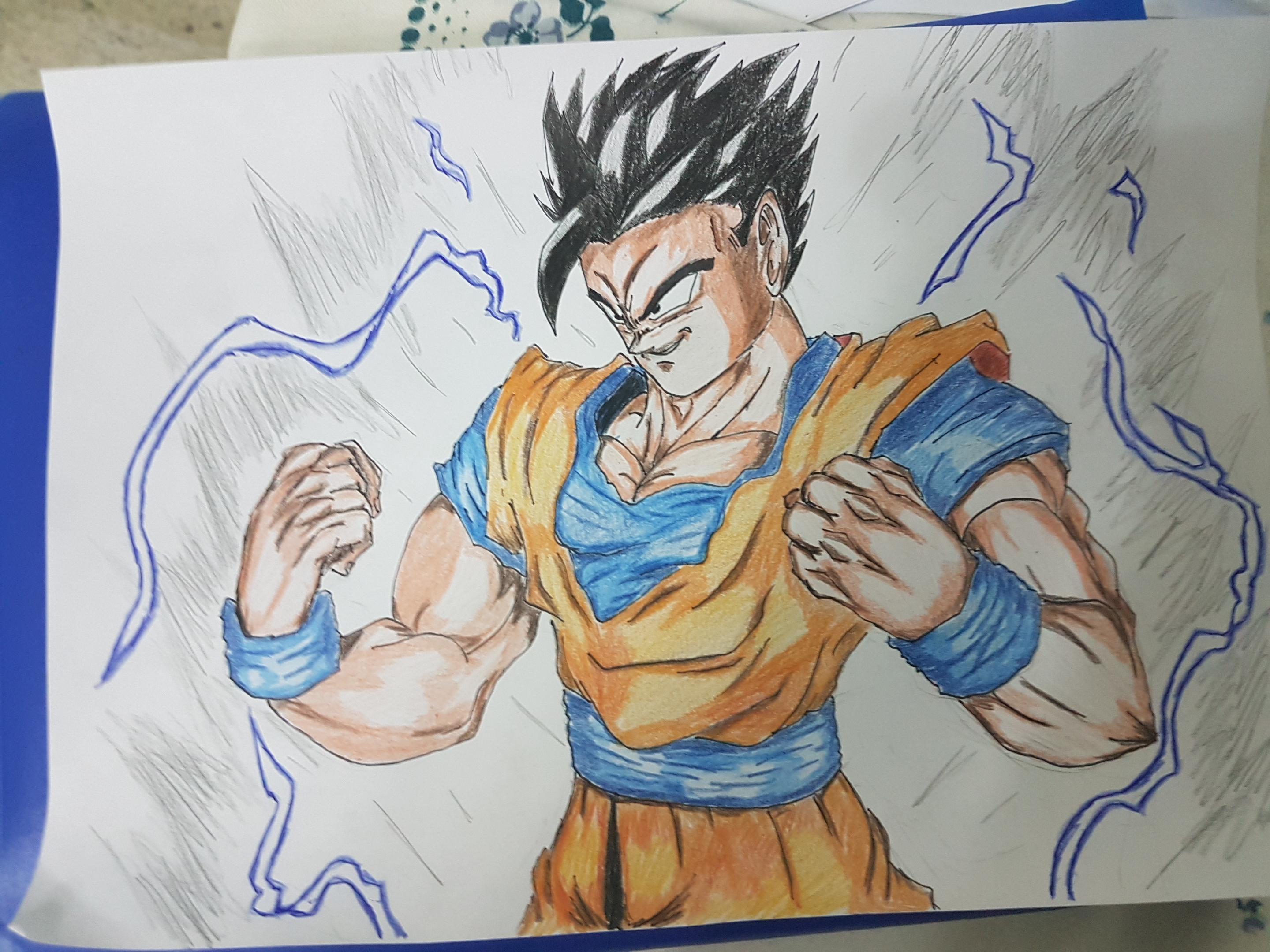 2880x2160 fanart gohan got me so hyped i ended up drawing him ! dbz - Gohan Drawing