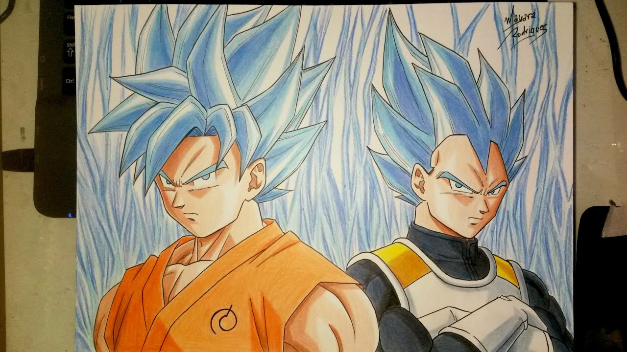 1280x720 Drawing Goku And Vegeta - Goku And Vegeta Drawing