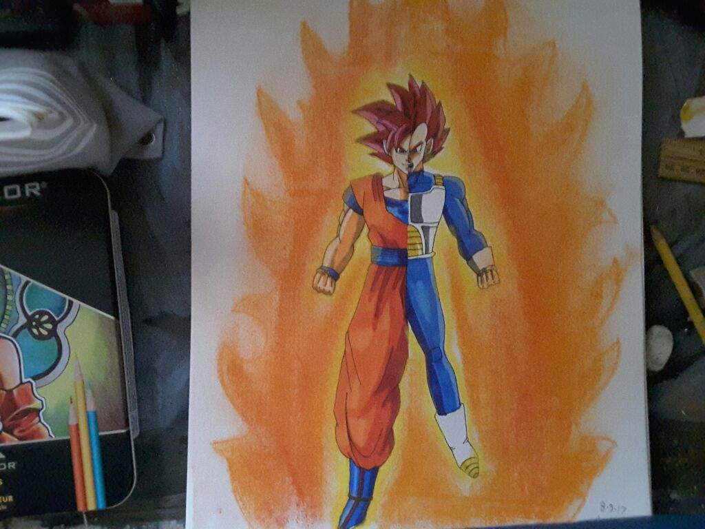 1024x768 Drawing Goku Vegeta Ssg Dragonballz Amino - Goku And Vegeta Drawing