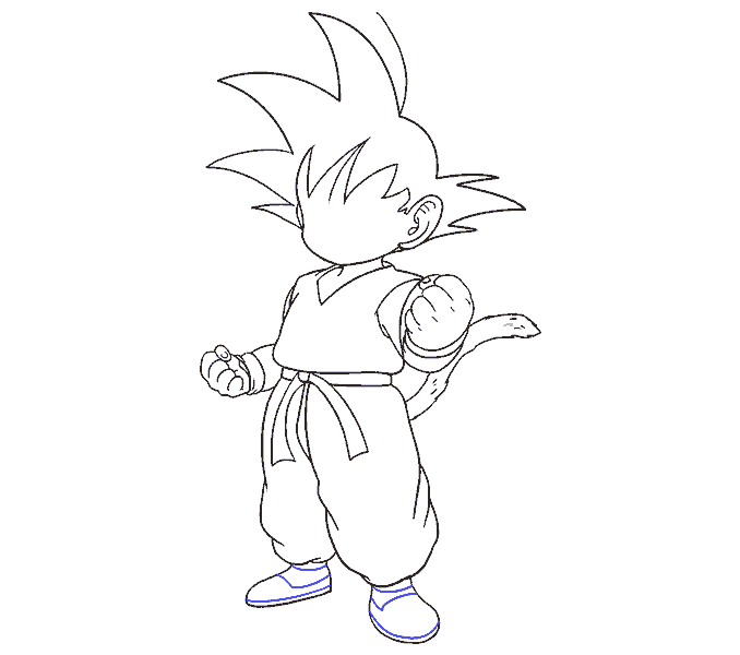 678x600 How To Draw Goku In A Few Easy Steps Easy Drawing Guides - Goku Drawing