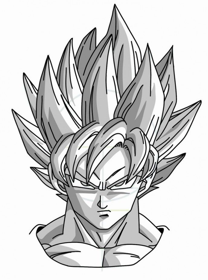 688x928 how to draw manga goku super saiyan from dragonball z how - Goku Drawing