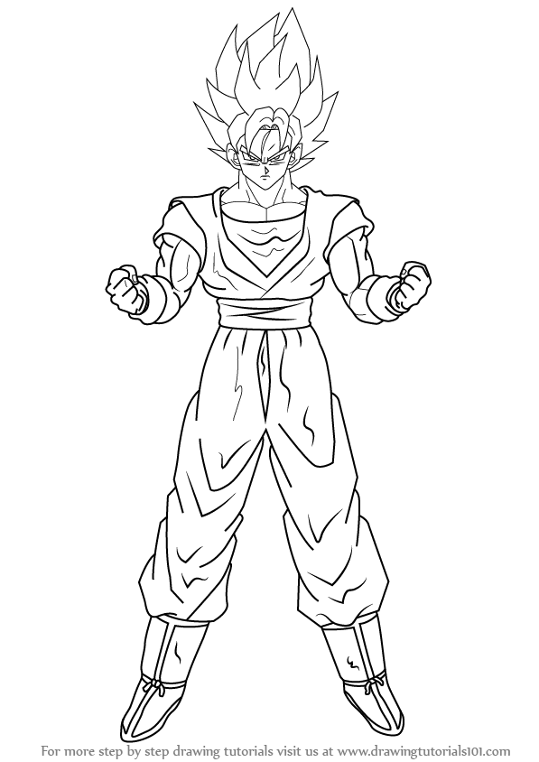 597x844 Learn How To Draw Goku Super Saiyan From Dragon Ball Z - Goku Drawing