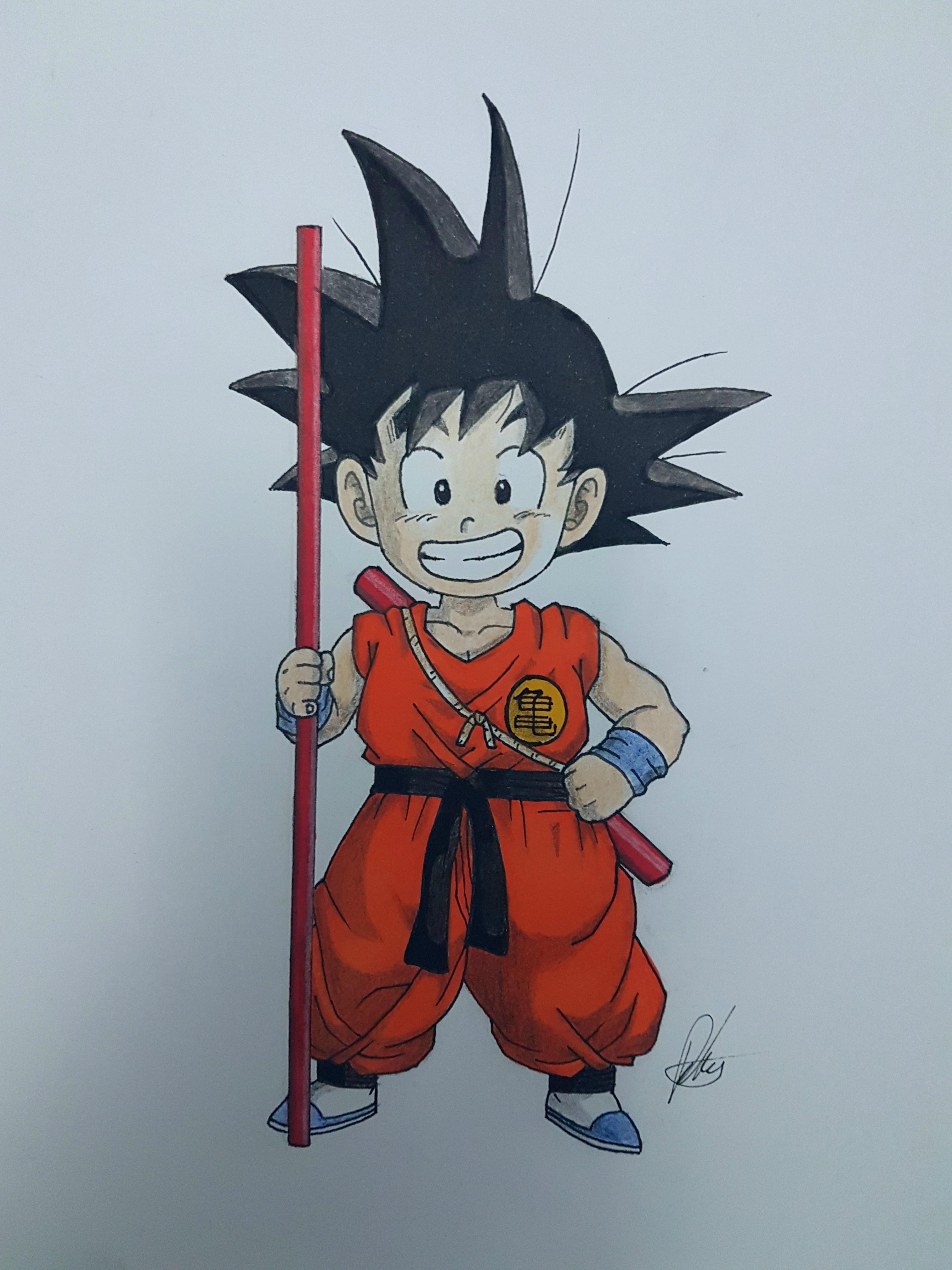 3024x4032 Oc Kid Goku Drawing Dbz - Goku Drawing
