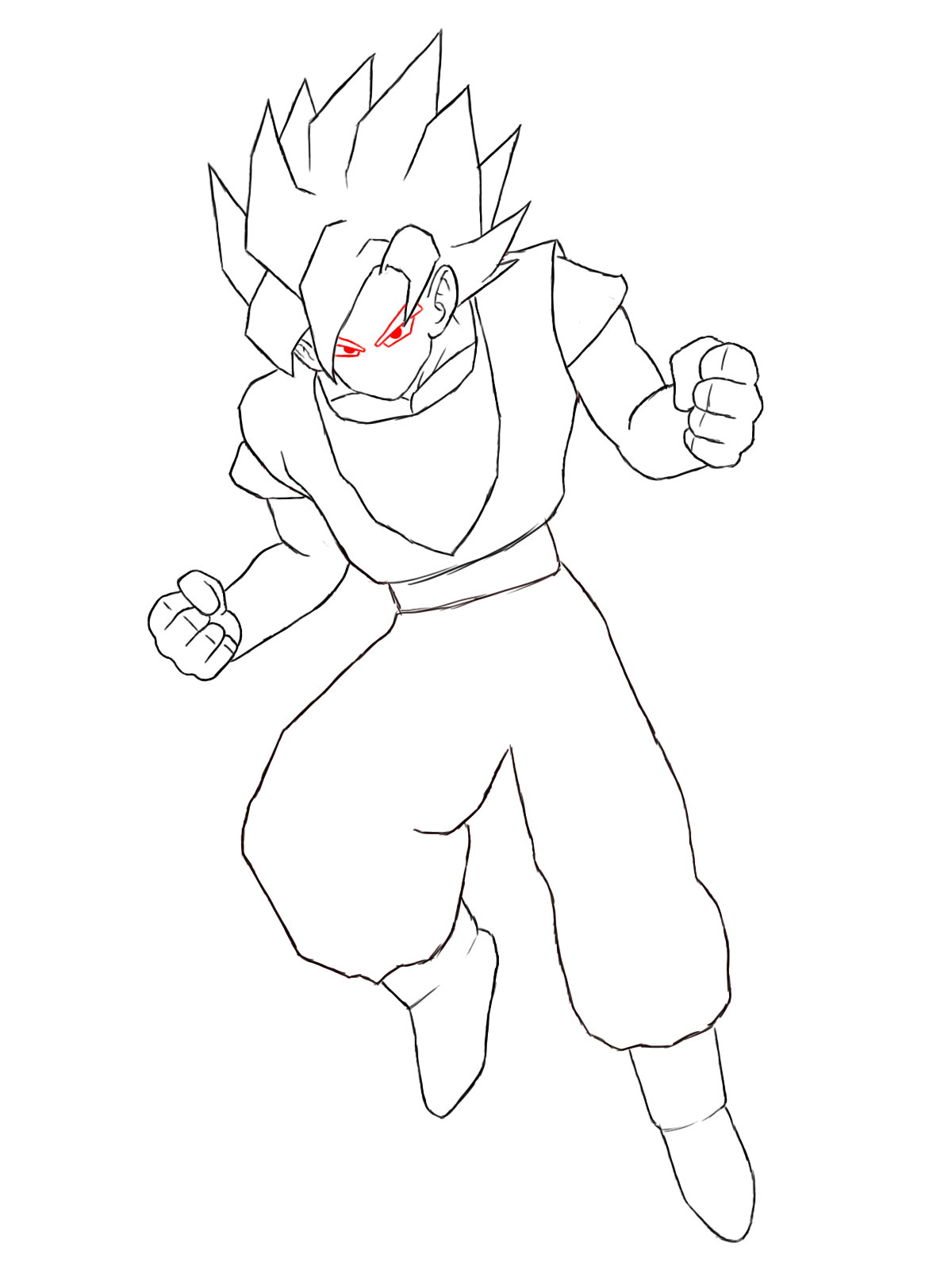 1200x1600 How To Draw Goku - Goku Drawing Easy